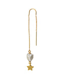 Earrings with star and pearl