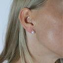 Aagaard - 8kt ørestik m/ferskvandsperle + sy.zirc