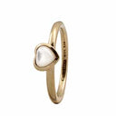 Heart mother of pearl - forgyldt - 800-1.3.B
