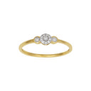 14kt. guldring m/dia. 0.05ct W/SI