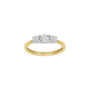 14kt. guldring m/dia. 0.16ct W/SI
