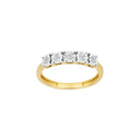 14kt. guldring m/dia. 0.18ct W/SI