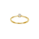 14kt. guldring m/dia. 0.03ct W/SI