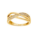14kt. guldring m/dia. 0.09ct W/SI
