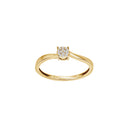 14kt. guldring m/dia. 0.03ct W/SI