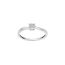 14kt. hvidguldsring m/dia. 0.03ct W/SI