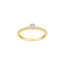 14kt. guldring m/dia. 0.16ct W/SI