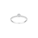 14kt. hvidguldsring m/dia. 0.16ct W/SI