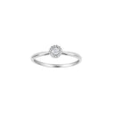 14kt. hvidguldsring lille roset m/dia 0.105ct W/SI