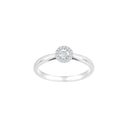 14kt. hvidguldsring roset m/dia. 0.20ct W/SI