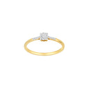 14kt. guldring m/dia. 0.06ct W/SI