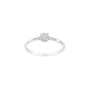 14kt. hvidguldsring m/dia. 0.06ct W/SI