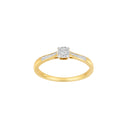 14kt. guldring m/dia. 0.04ct W/SI