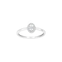 14kt. hvidguldsring m/dia. 0.08ct W/SI