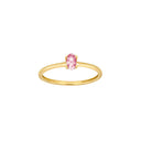 14kt. guldring m/ pink topas