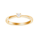 HEART 14kt. guldring m/dia. 0.10ct W/SI