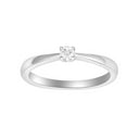 HEART 14kt. hvidguldsring m/dia. 0.10ct W/SI