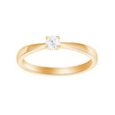 HEART 14kt. guldring m/dia. 0.15ct W/SI