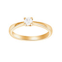 HEART 14kt. guldring m/dia. 0.20ct W/SI