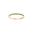 HEART 14kt. guld alliancering m/smaragd