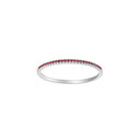 HEART 14kt. hvidguld alliancering m/rubin