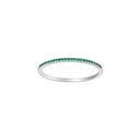 HEART 14kt. hvidgulds alliancering m/smaragd