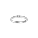 HEART 14kt. hvidguldsring m/dia. 1 x 0.03ct W/SI