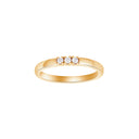 HEART 14kt. guldring m/dia. 3 x 0.03ct W/SI
