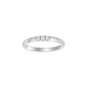 HEART 14kt. hvidguldsring m/dia. 3 x 0.03ct W/SI