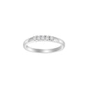 HEART 14kt. hvidguldsring m/dia. 5 x 0.03ct W/SI