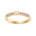 HEART 14kt. guldring m/dia. 0.13ct W/SI
