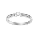 HEART 14kt. hvidguldsring m/dia. 0.13ct W/SI