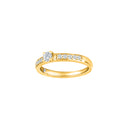 HEART 14kt. guldring m/dia. 0.40ct W/SI