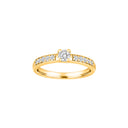 HEART 14kt. guldring m/dia. 0.50ct W/SI