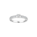 HEART 14kt. hvidguldsring m/dia. 0.50ct W/SI