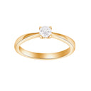 HEART 14kt. guldring m/dia. 0.30ct W/SI
