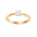 HEART 14kt. guldring m/dia. 0.40ct W/SI