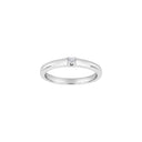 14kt. hvidgulds alliancering m/dia. 1 x 0,05 W/SI