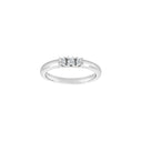 14kt. hvidgulds alliancering m/dia. 3 x 0,05 W/SI