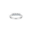 14kt. hvidgulds alliancering m/dia. 5 x 0,05 W/SI