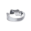 Sølvring snoet - mat og oxyd. 7mm