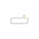Sølv rhod. ring Kvadrat 1x0.015ctW/SI+14kt