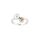 Sølv rhodineret ring Color m/citrin