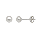 Sølv ørestikker med ferskvandsperle 5 mm - 5 mm