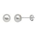 Sølv ørestikker med ferskvandsperle 7 mm - 7 mm
