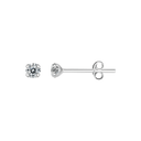 Sølv ørestikker 3 mm zirconia i 4 grabber