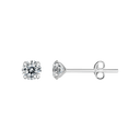 Sølv ørestikker 5 mm zirconia i 4 grabber