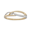 14 kt. ring, bicolor m. 0,026carat TW/SI