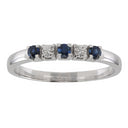 14 kt. hvidguld 0,011ct TW/SI safir 0,23ct