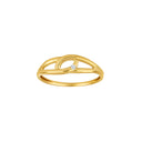 14kt. guldring m/dia 0.02ct W/PI